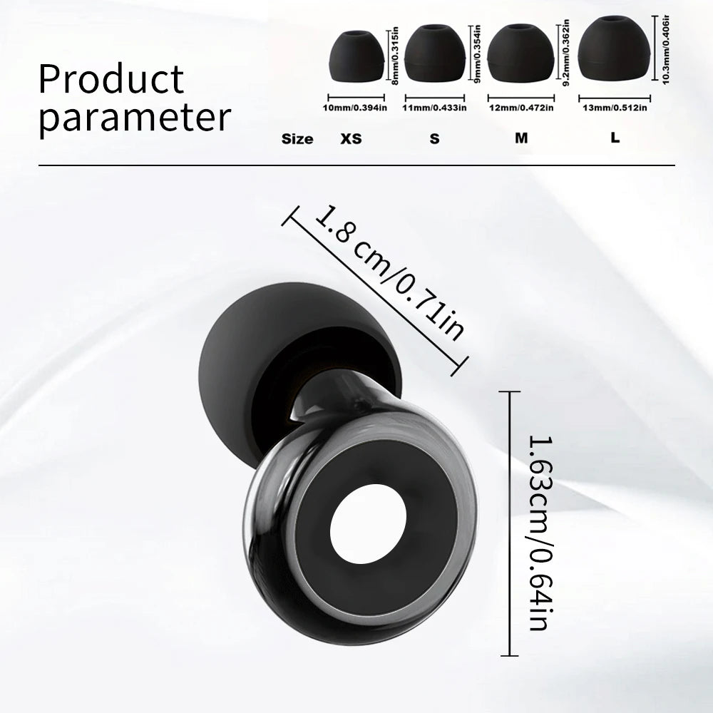 Anti-Noise Earplug Triple Layer Silicone Ear Protector Noise Filter Sleep Swimming Canceling Noise Waterproof Mute Earplugs Box