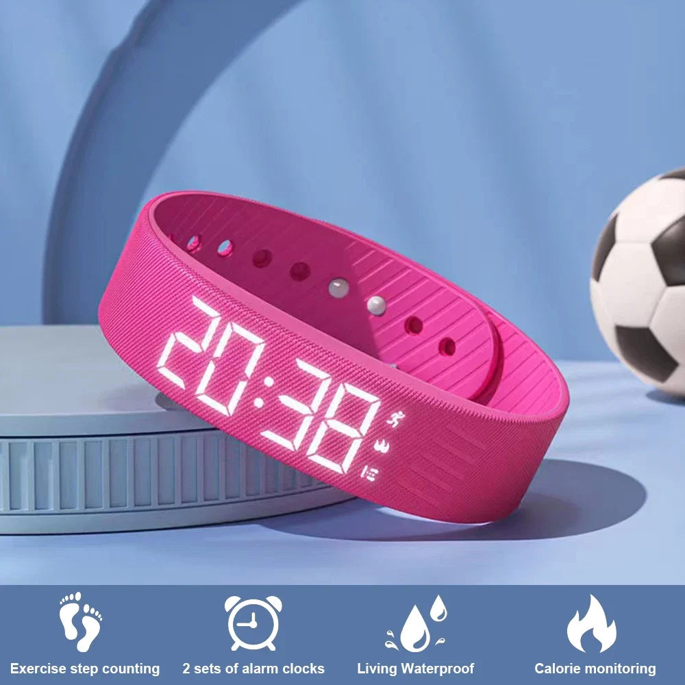Vibrating Alarm Smart Band – Step & Calorie Tracker