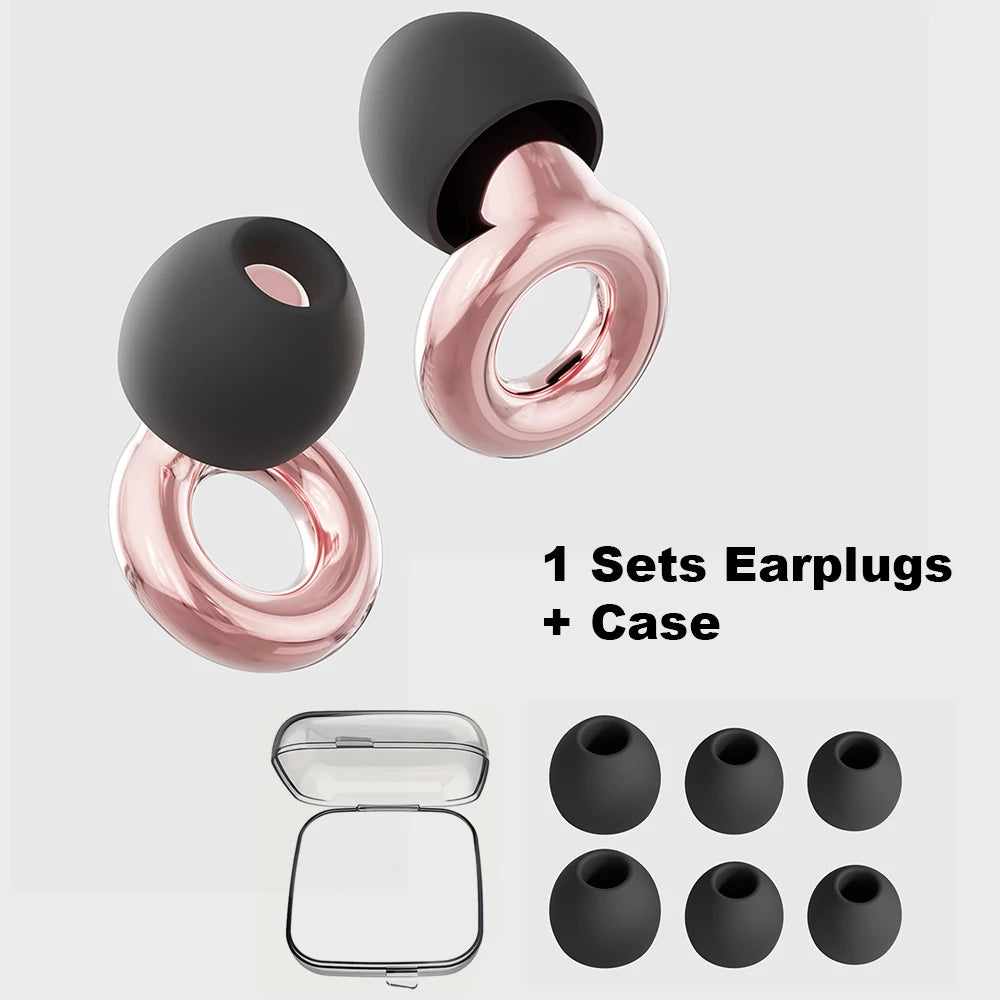 Triple-Layer Silicone Noise-Reducing Earplugs with Storage Box