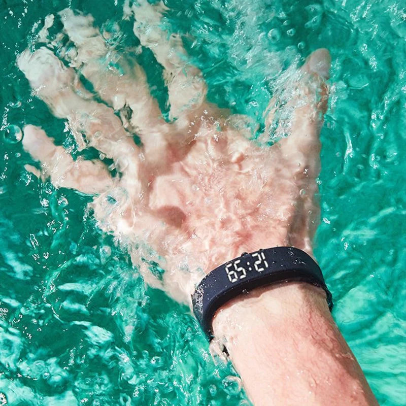 Smart Bracelet LED Digital Vibration Alarm Wrist Waterproof Smart Clock Smartband With Running Pedometer Monitor Smart Band