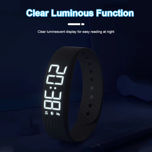 Smart Bracelet LED Digital Vibration Alarm Wrist Waterproof Smart Clock Smartband With Running Pedometer Monitor Smart Band