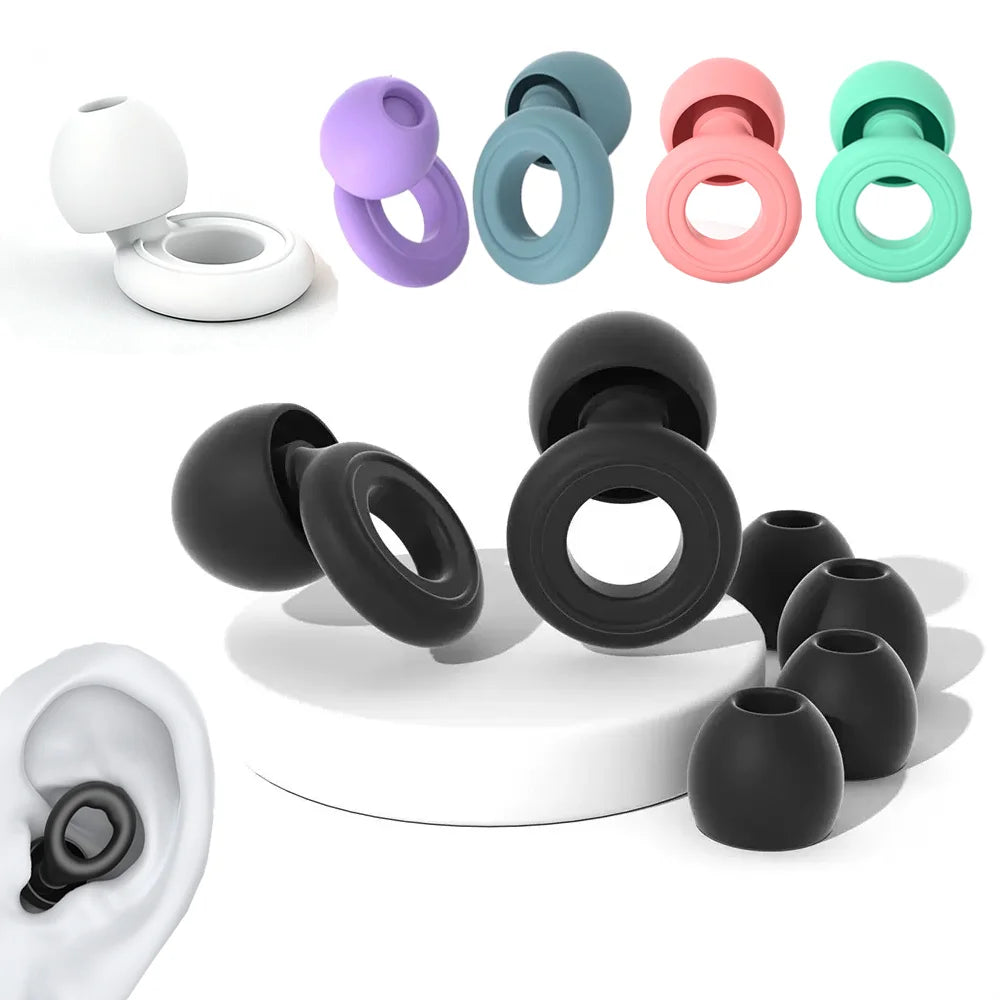 Reusable silicone ear plugs