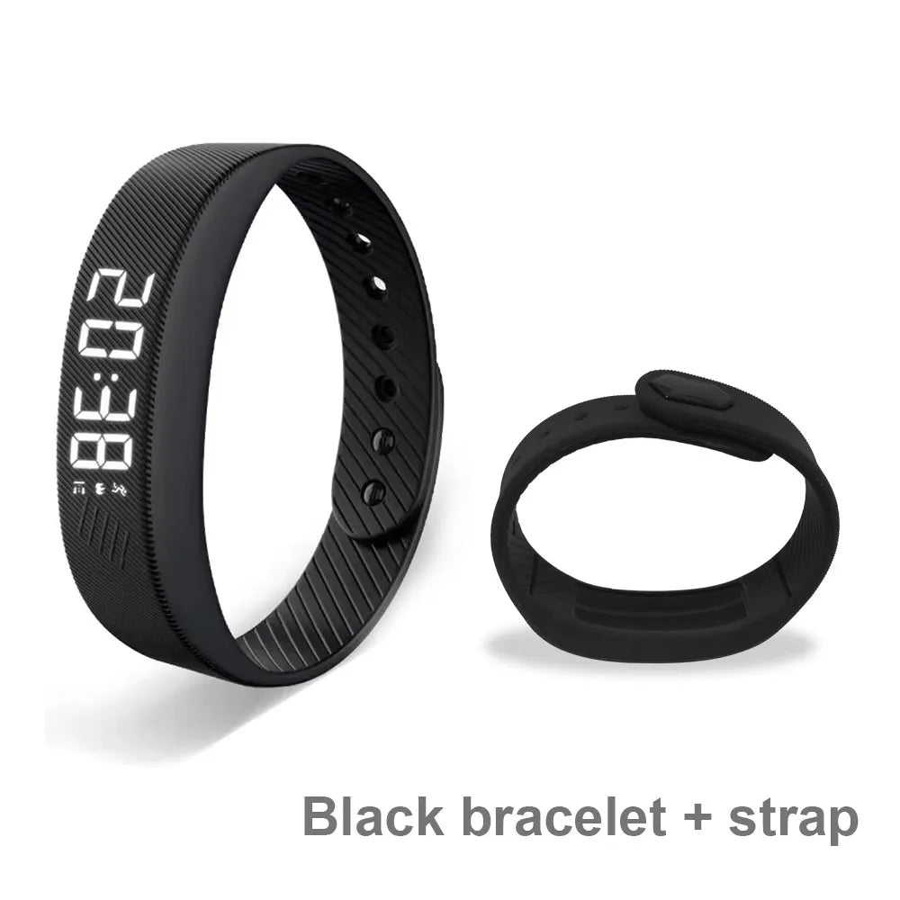 Smart Bracelet LED Digital Vibration Alarm Wrist Waterproof Smart Clock Smartband With Running Pedometer Monitor Smart Band