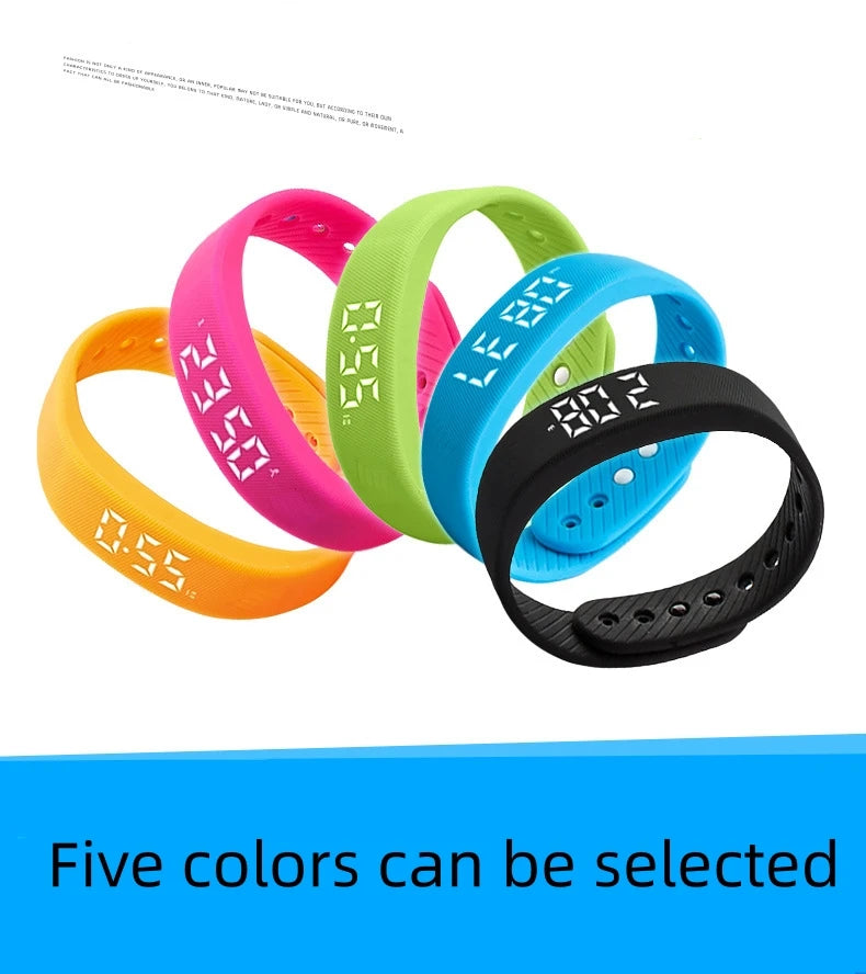 Smart Bracelet LED Digital Vibration Alarm Wrist Waterproof Smart Clock Smartband With Running Pedometer Monitor Smart Band