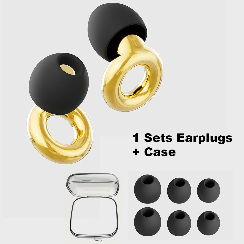 Triple-Layer Silicone Noise-Reducing Earplugs with Storage Box
