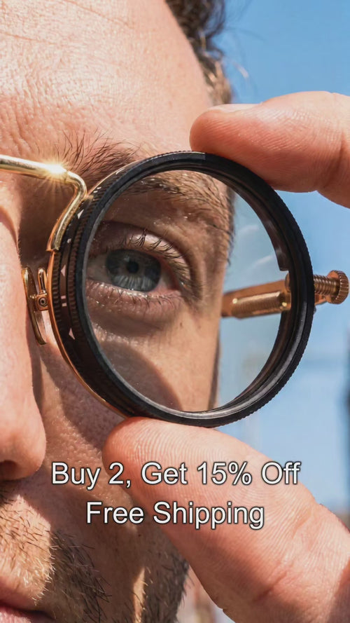 Adjustable tint polarized sunglasses – twist the lens to change the shade